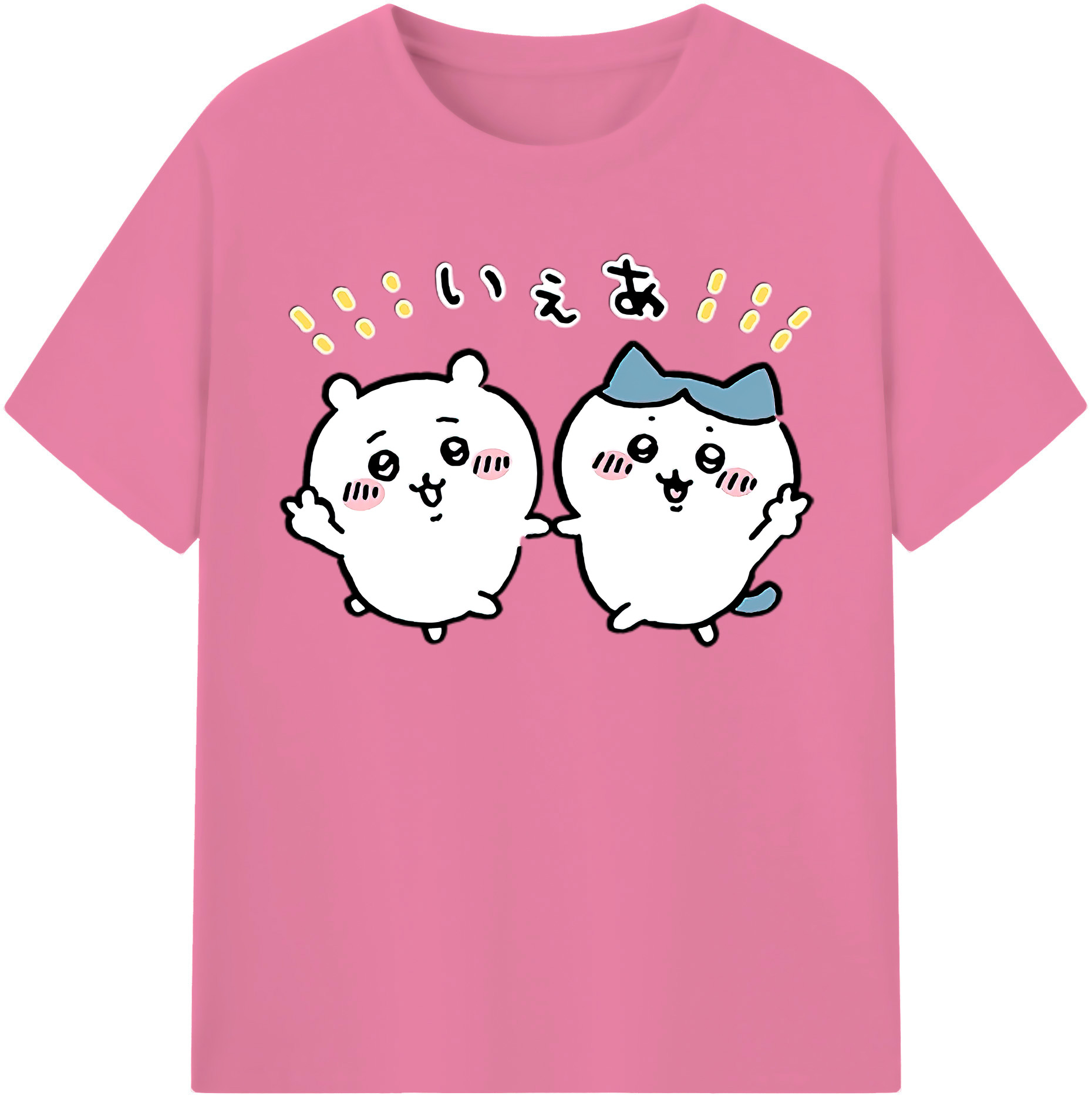 （画像用） ちいかわ ハチワレ Chii-kawa hachiware 綿100％半袖Tシャツ（フロントプリント）